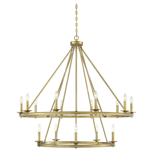 Middleton 15-Light Chandelier in Warm Brass Warm Brass