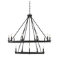 Middleton 15-Light Chandelier in Matte Black Matte Black
