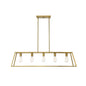 Denton 5-Light Linear Chandelier in Warm Brass Warm Brass