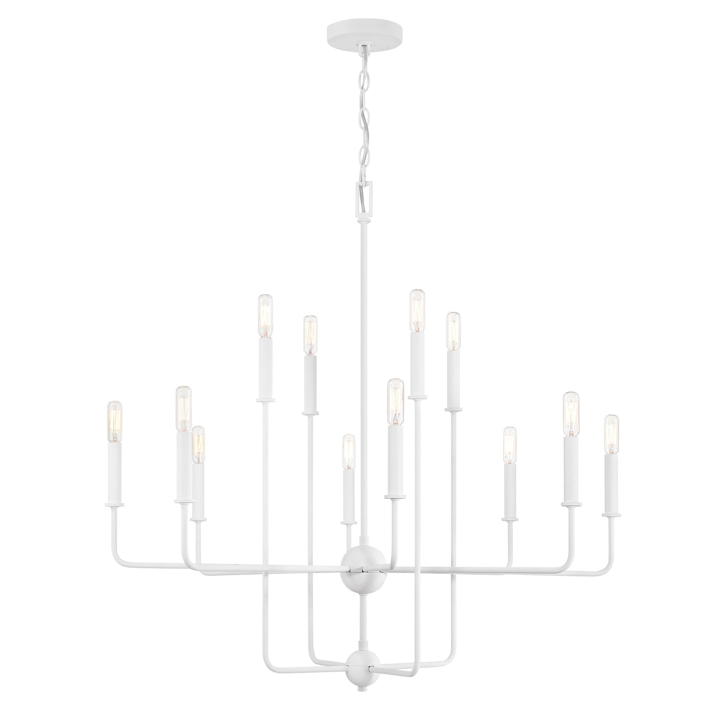 Avondale 12-Light Chandelier in Bisque White