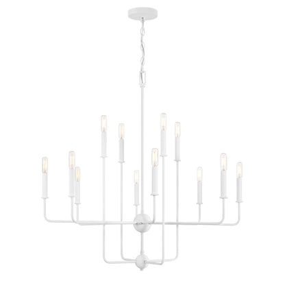 Avondale 12-Light Chandelier in Bisque White