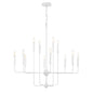 Avondale 12-Light Chandelier in Bisque White