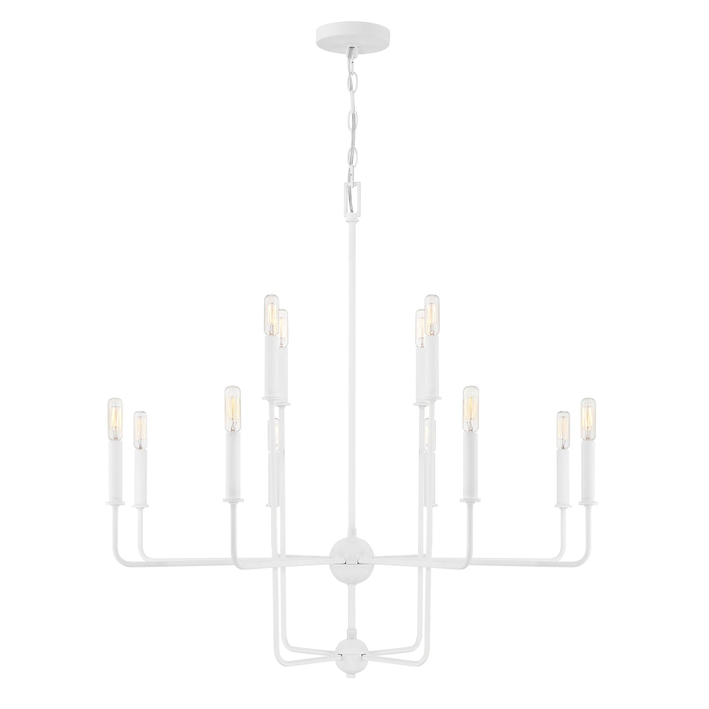 Avondale 12-Light Chandelier in Bisque White