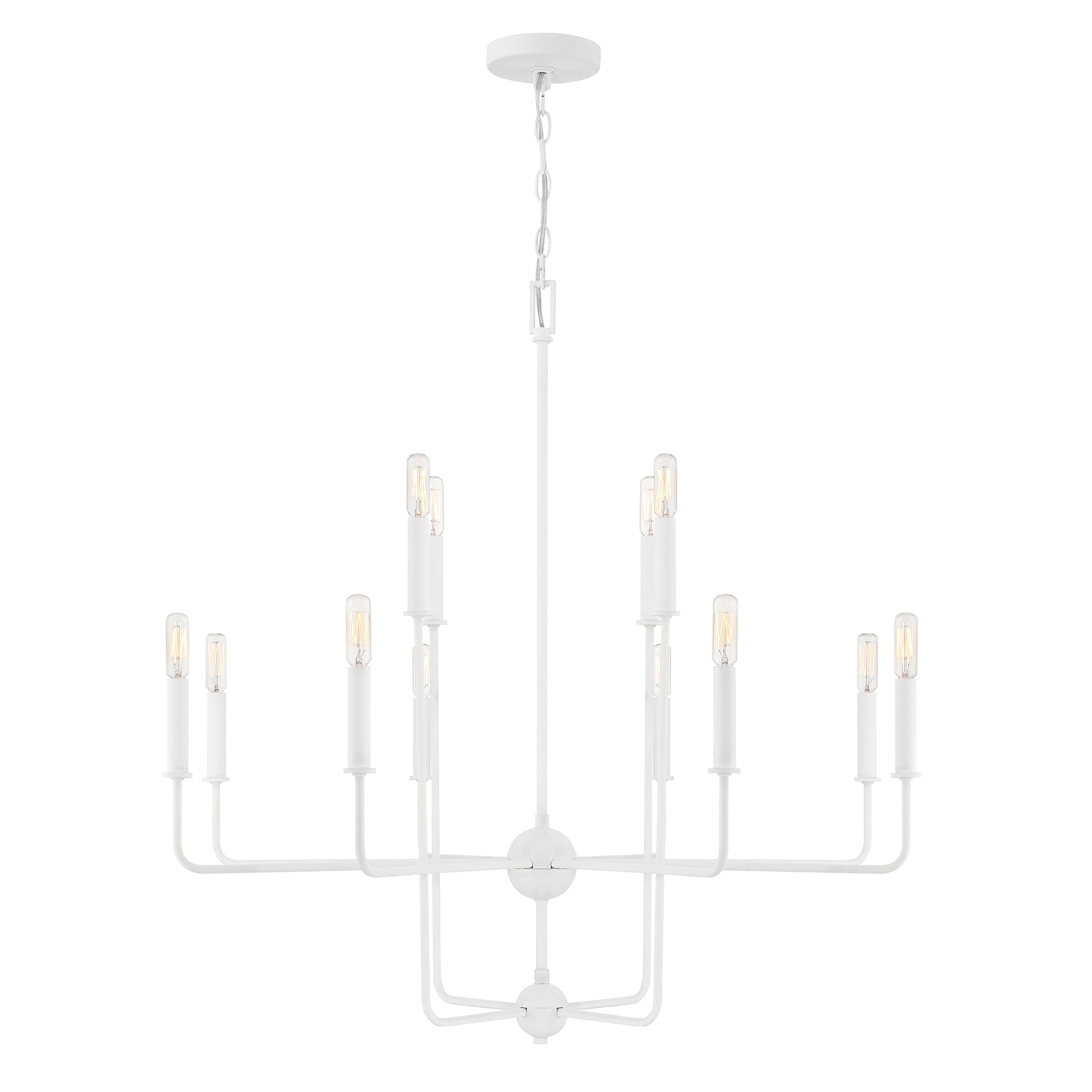 Avondale 12-Light Chandelier in Bisque White