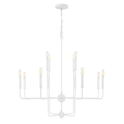 Avondale 12-Light Chandelier in Bisque White