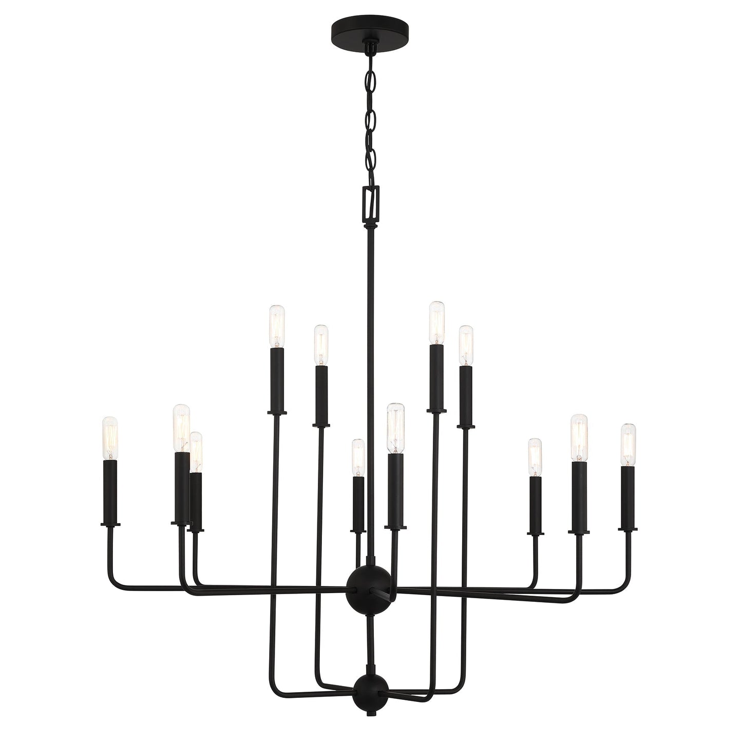 Avondale 12-Light Chandelier in Matte Black