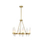 Nouvel 6-Light Chandelier in Warm Brass Warm Brass