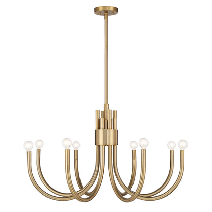 Sorrento 8-Light Chandelier in Noble Brass