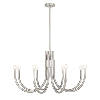Sorrento 8-Light Chandelier in Satin Nickel