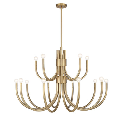Sorrento 15-Light Chandelier in Noble Brass