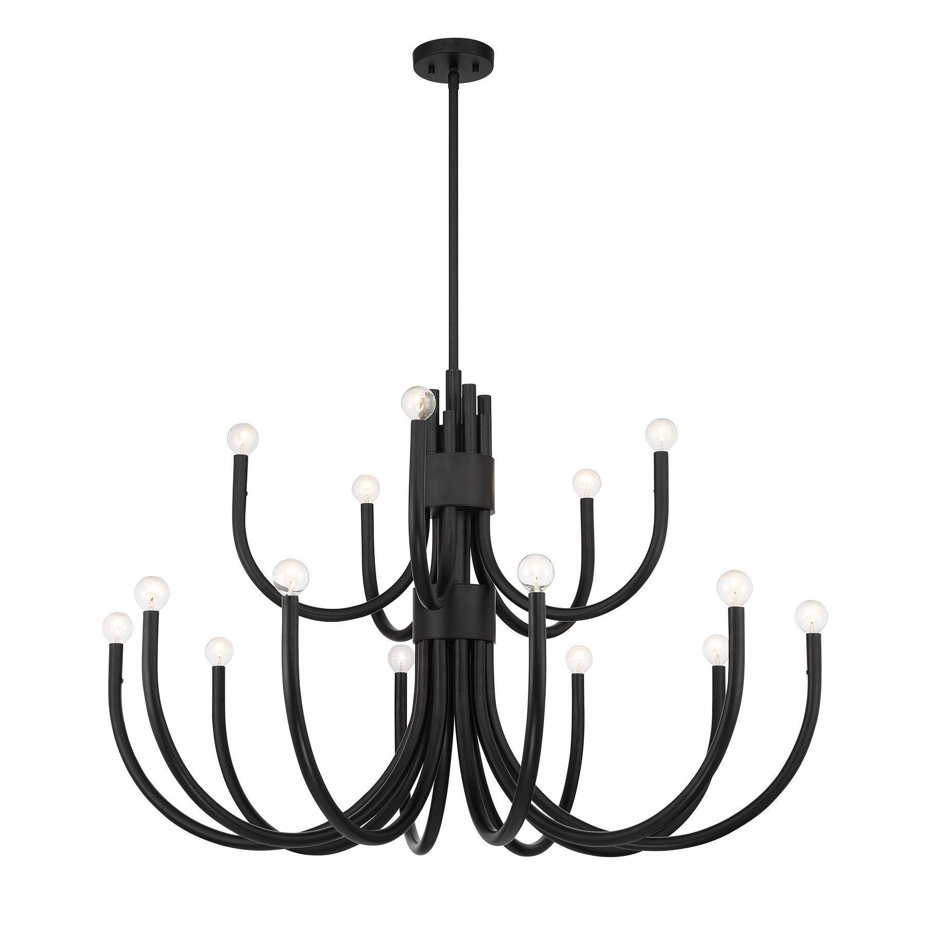 Sorrento 15-Light Chandelier in Matte Black