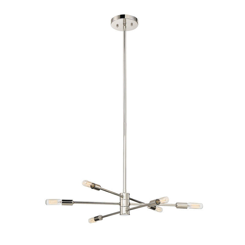 Lyrique 6-Light Chandelier in Polished Nickel Polished Nickel