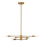 Lyrique 6-Light Chandelier in Warm Brass Warm Brass