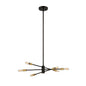 Lyrique 6-Light Chandelier in Bronze with Brass Accents Bronze with Brass Accents