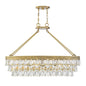 Windham 8-Light Linear Chandelier in Warm Brass Warm Brass