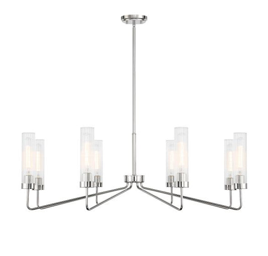 Baker 8-Light Chandelier in Polished Nickel