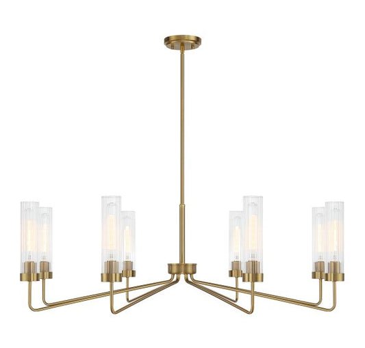 Baker 8-Light Chandelier in Warm Brass