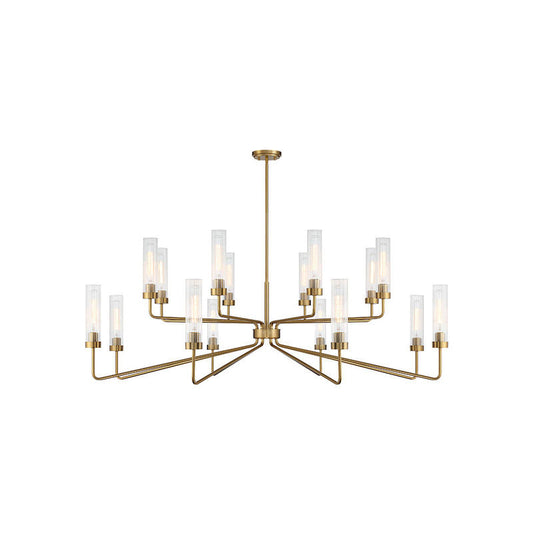 Baker 16-Light Chandelier in Warm Brass Warm Brass