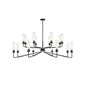 Baker 16-Light Chandelier in Matte Black Matte Black
