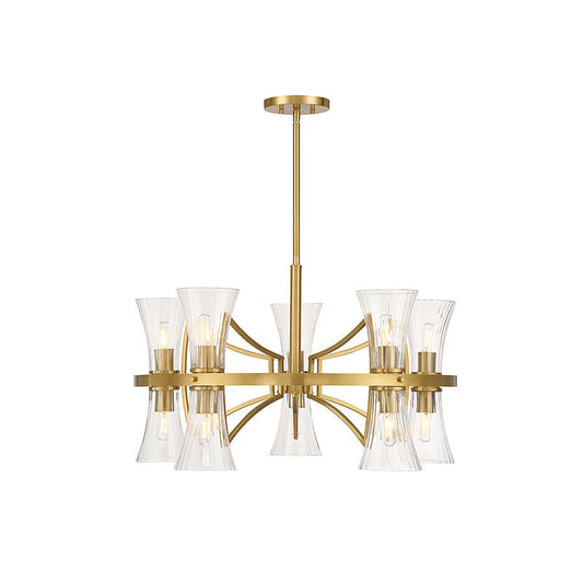 Bennington 10-Light Chandelier in Warm Brass Warm Brass