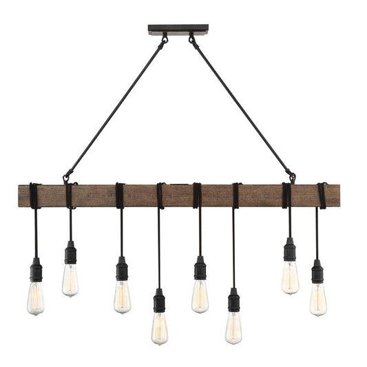 Burgess 8-Light Linear Chandelier in Durango Durango