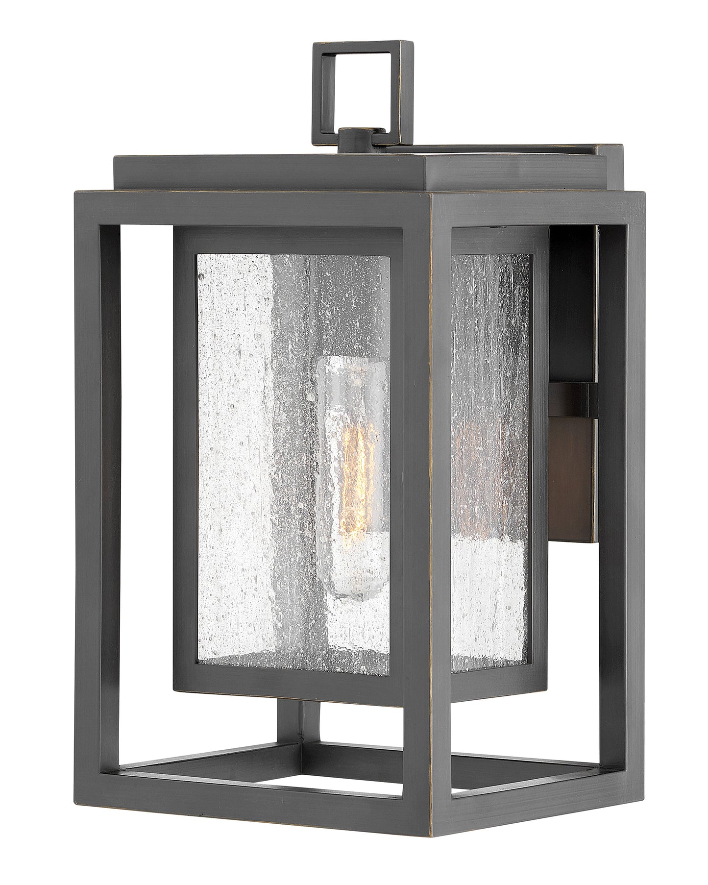 Republic Small Wall Mount Lantern In Light Bronze Finish