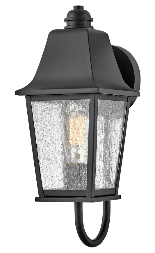 Kingston Medium Wall Mount Lantern In Black Finish