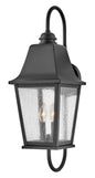 Kingston Large Wall Mount Lantern In Black Finish