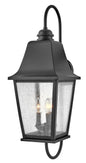 Kingston Large Wall Mount Lantern In Black Finish