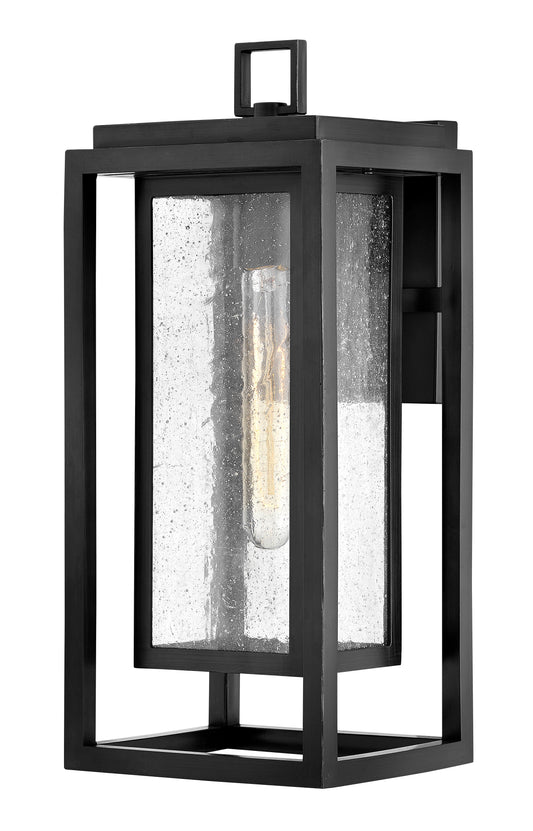 Republic Medium Wall Mount Lantern In Black Finish