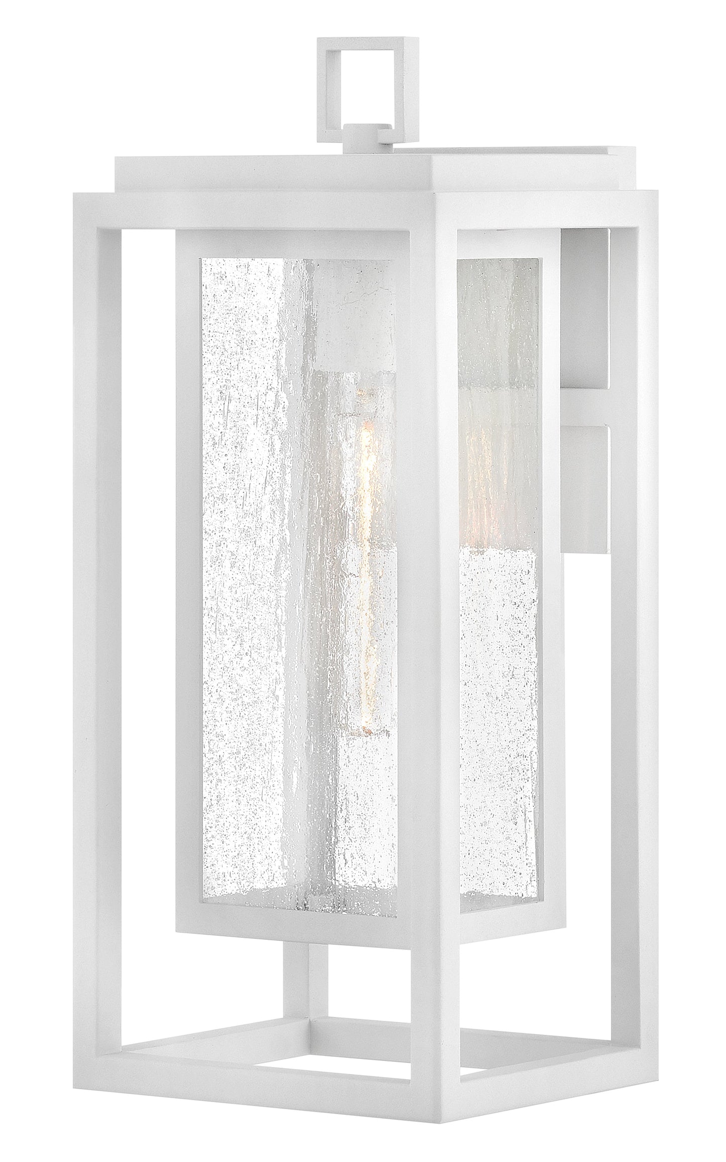 Republic Medium Wall Mount Lantern In White Finish