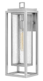 Republic Medium Wall Mount Lantern In Silver Finish