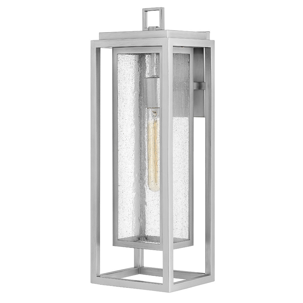 Republic Medium Outdoor Wall Mount Lantern In Silver Finish