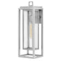 Republic Medium Outdoor Wall Mount Lantern In Silver Finish