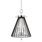 Cagney Pendant with Polished Nickel/black Finish