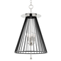 Cagney Pendant with Polished Nickel/black Finish