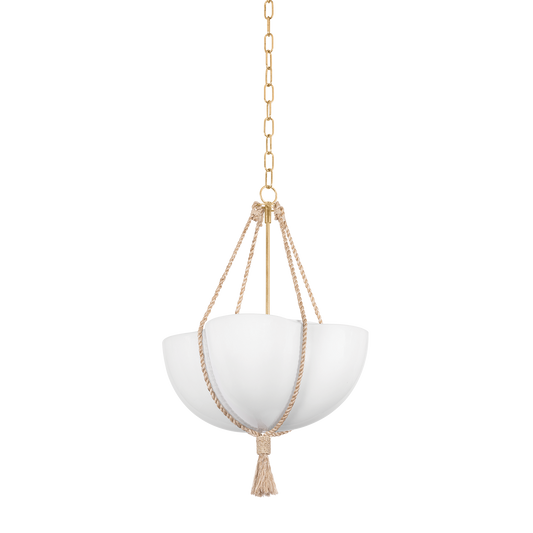 AMBERLEY Pendant with VINTAGE GOLD LEAF Finish
