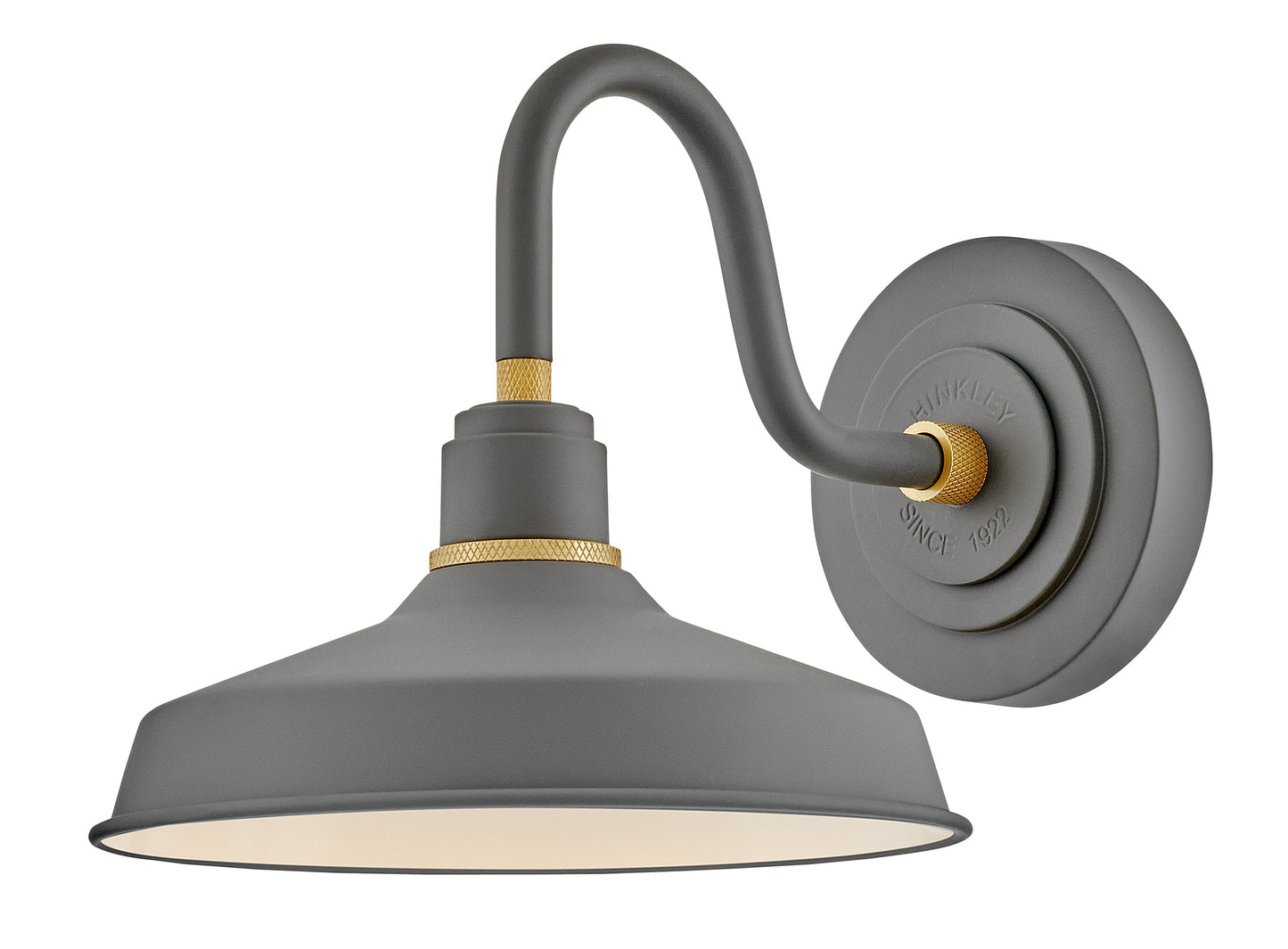 Foundry Classic Small Gooseneck Barn Light In Gray Finish
