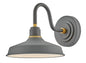 Foundry Classic Small Gooseneck Barn Light In Gray Finish
