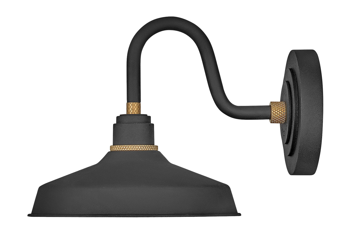 Foundry Classic Small Gooseneck Barn Light In Black Finish