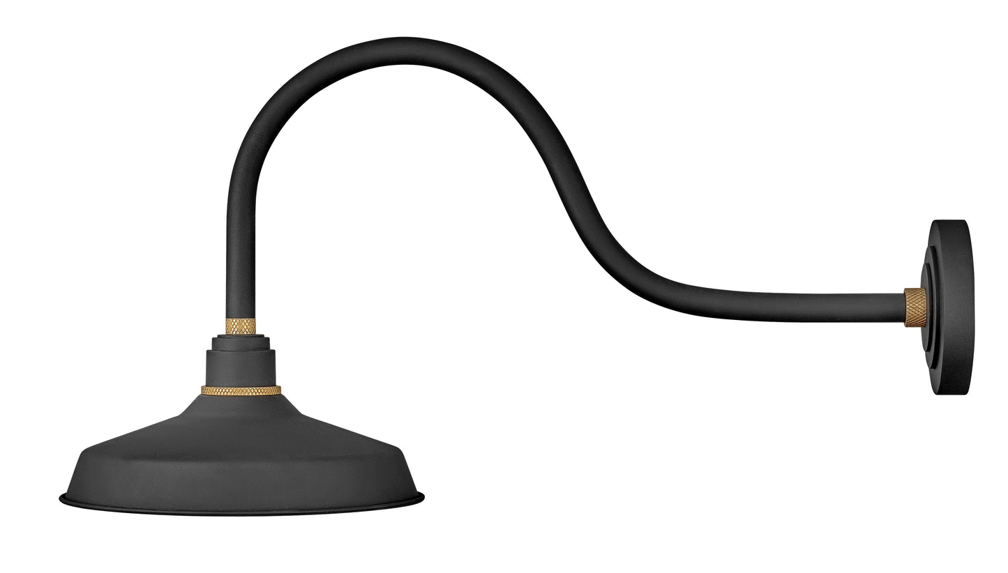 Foundry Classic Medium Gooseneck Barn Light In Black Finish