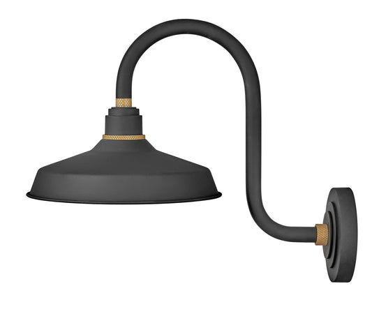 Foundry Classic Medium Tall Gooseneck Barn Light In Black Finish