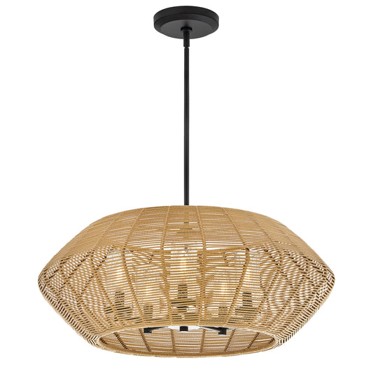 Luca Medium Single Tier Chandelier 12v In Black Finish