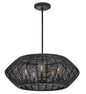 Luca Medium Single Tier Chandelier In Black Finish