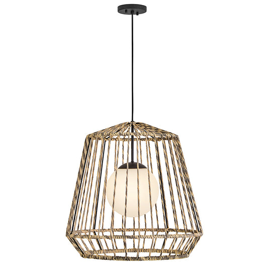 Arlen Large Hanging Pendant In Black Finish