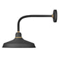 Foundry Classic Medium Straight Arm Barn Light In Black Finish