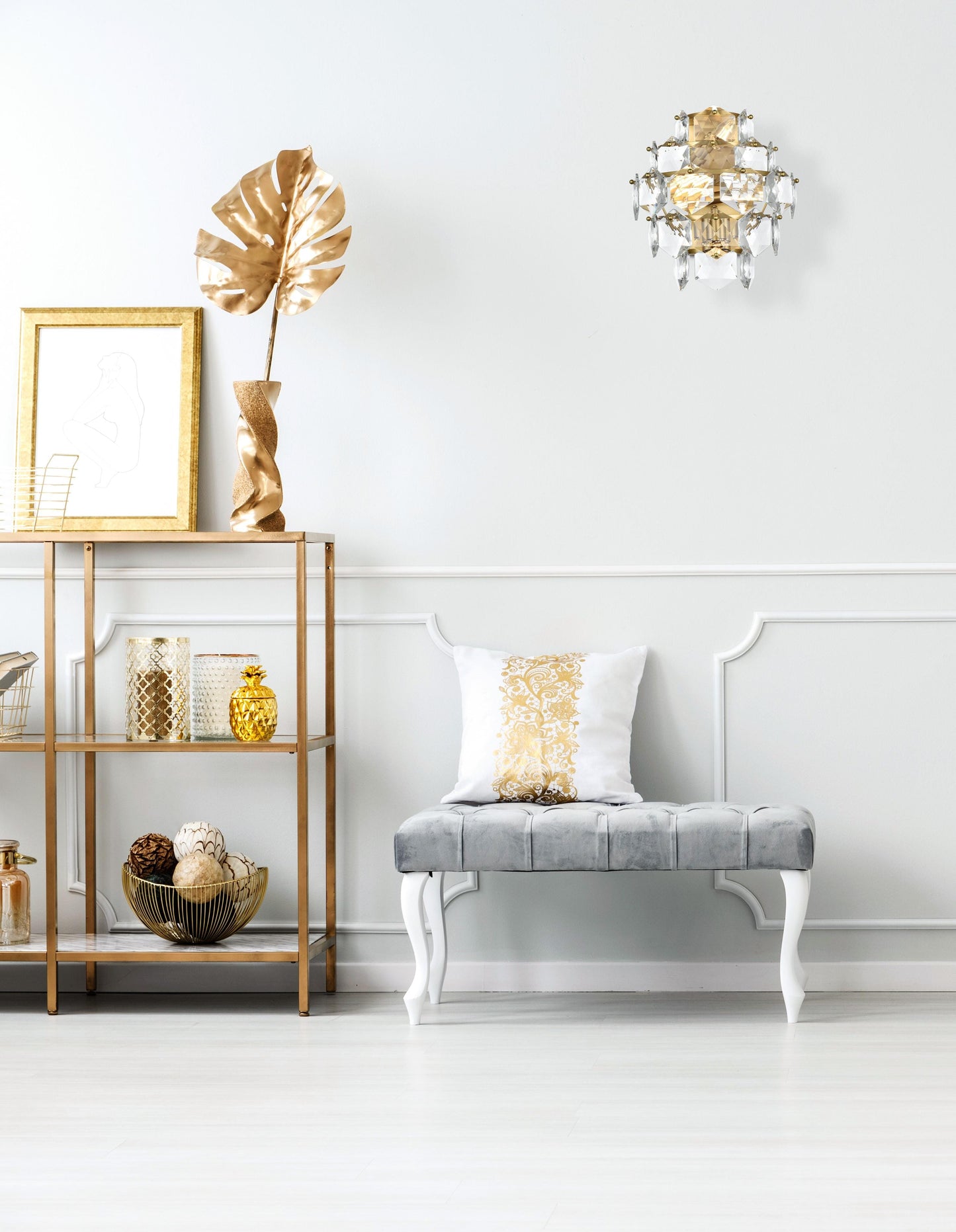 Adaline 14 inch Wall Sconce in Satin Gold