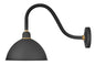 Foundry Dome Medium Gooseneck Barn Light In Black Finish