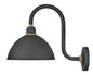 Foundry Dome Medium Tall Gooseneck Barn Light In Black Finish