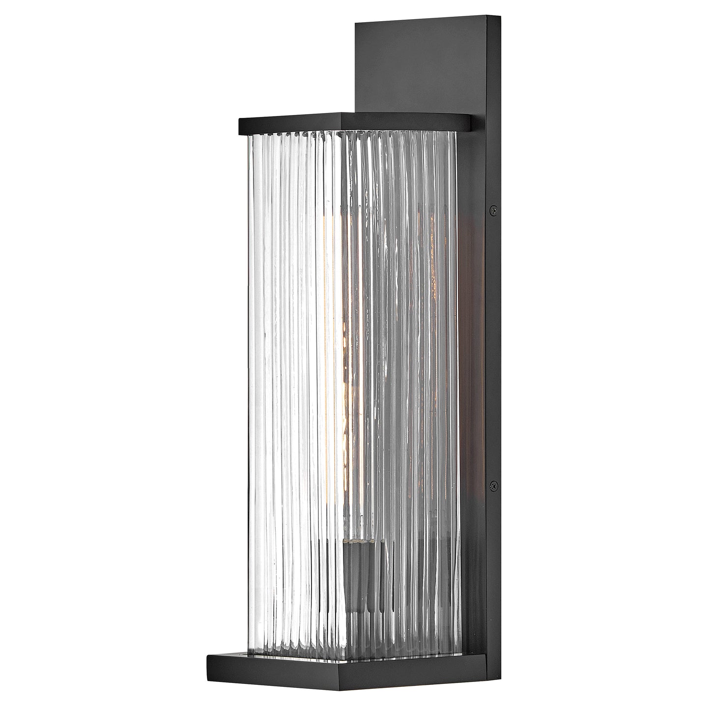 Torrent Medium Wall Mount Lantern In Black Finish